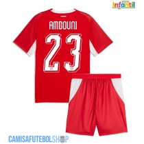 Camisa de time de futebol Suíça Zeki Amdouni #23 Replicas 1º Equipamento Infantil Mundo 2026 Manga Curta (+ Calças curtas)